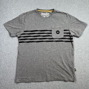 Howler Bros Shirt Mens M Grey Graphic Print Cotton Pocket Tee Lightweight Medium